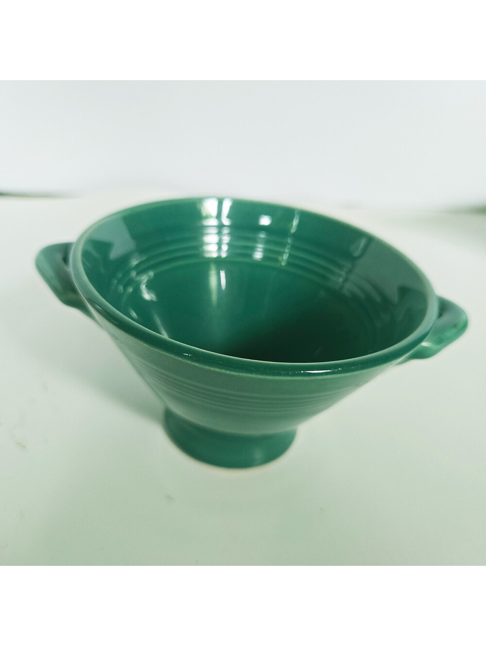 Vintage Homer Laughlin Harlequin Spruce Green Sugar Bowl, No Lid